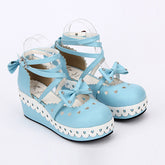 Round Toe Bowknot Lace Sweet Lolita Shoes